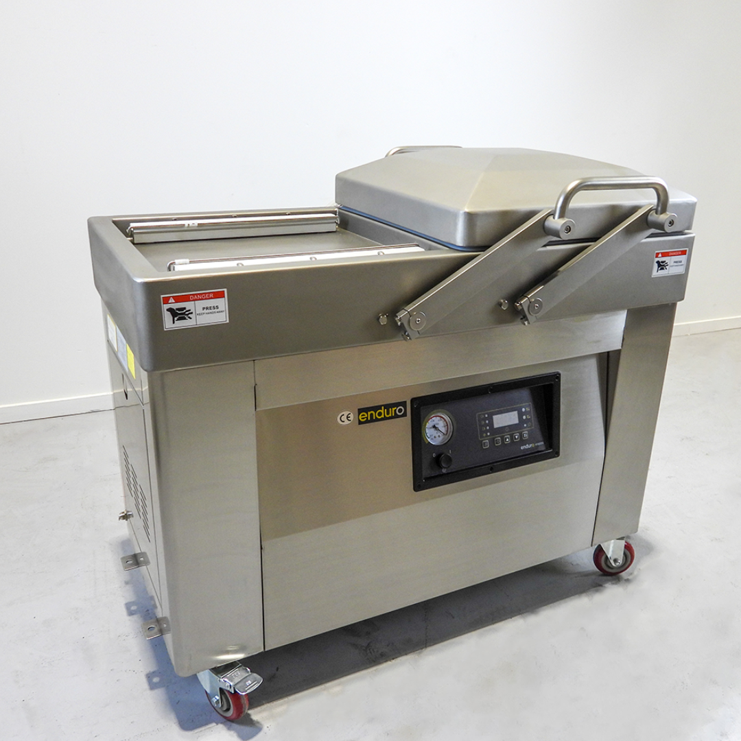Enduro Floor Standing Double Chamber Gas-Flush Vacuum Packaging Machine 2x 410mm Seal | END-410D2G