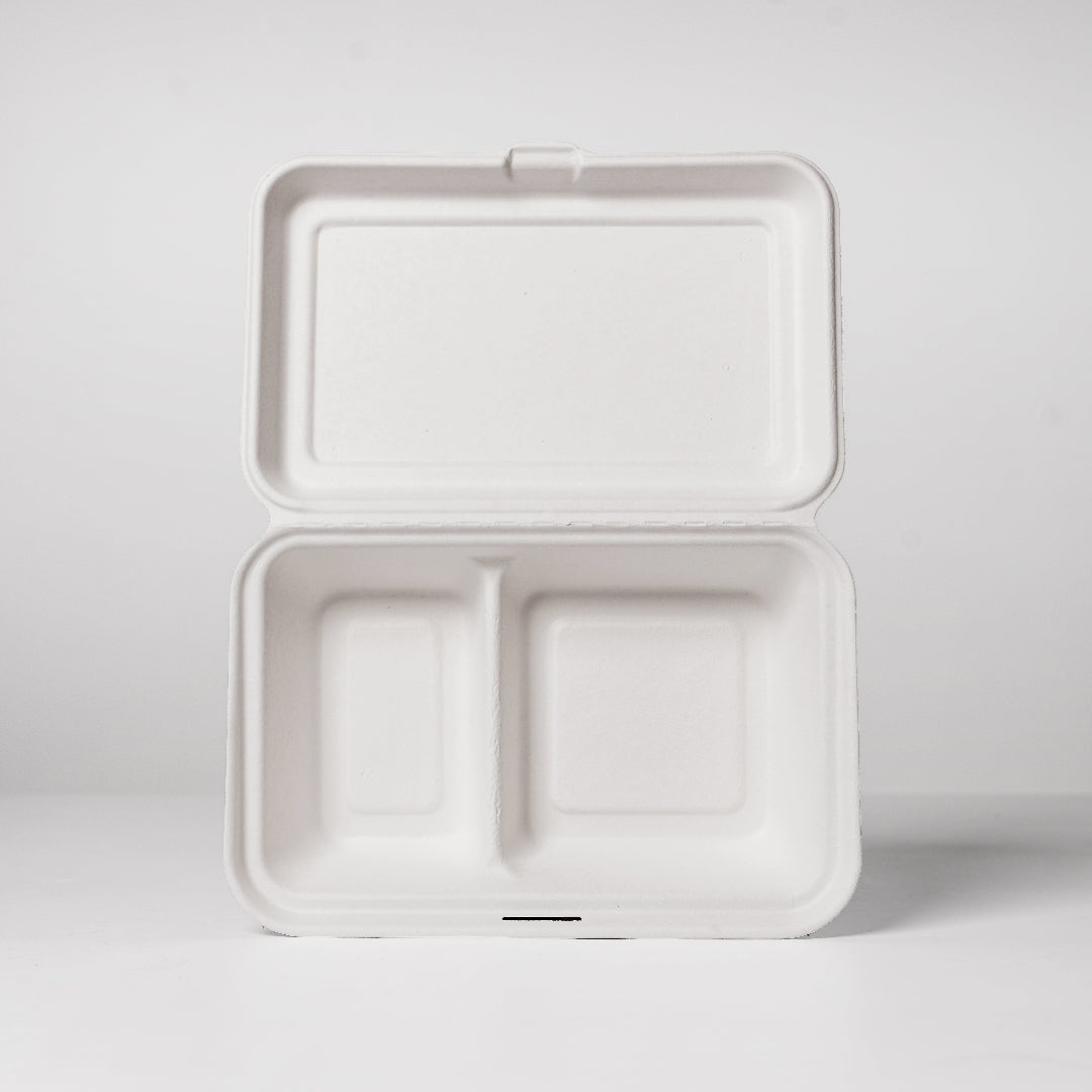 Compostable clamshell food box