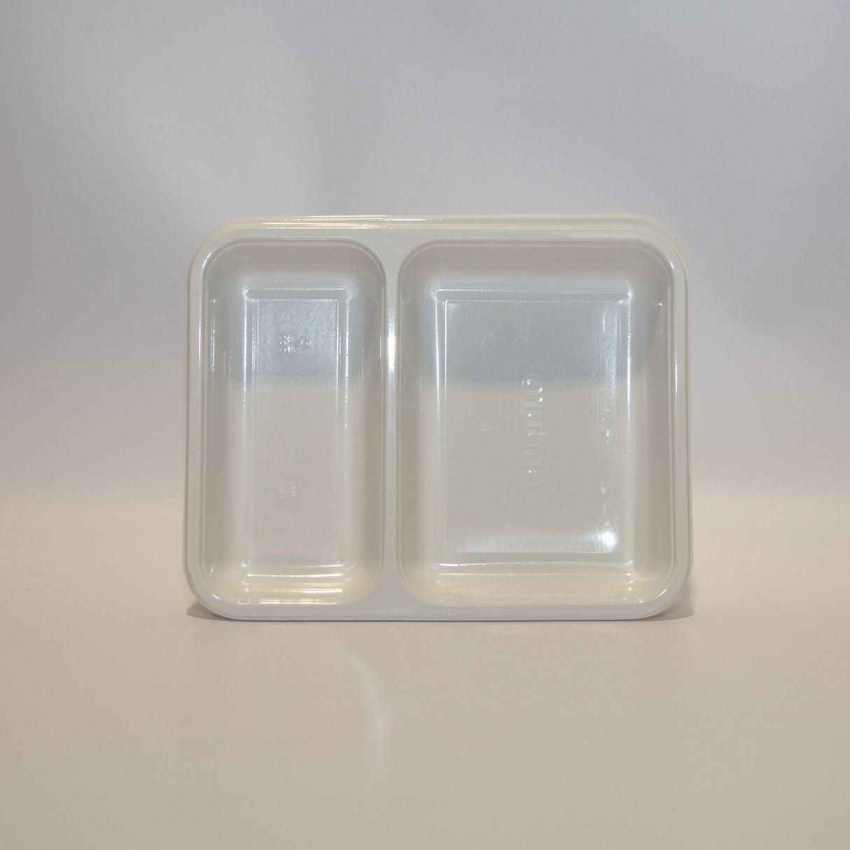 14-2FW Enduro C-PET Tray White 700ml 200x155x45mm 2-Compartments 700pcs