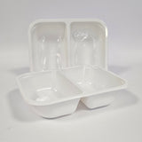 14-2FW Enduro FreezerFresh CPET Tray White 700ml 200x155x45mm 2-Compartments 700pcs