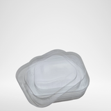 2025L-PET | Snap-On Lid Smoothwall Tray 150x125mm | 1,000/Box