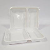 22177-2W Enduro FreezerFresh CPET Tray White 750ml 227x177x32mm 2-Compartment 300pcs