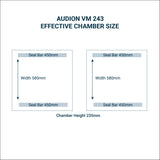 Audion Vacuum Packer Double Chamber | 63m³/hr Busch Pump - VM 243